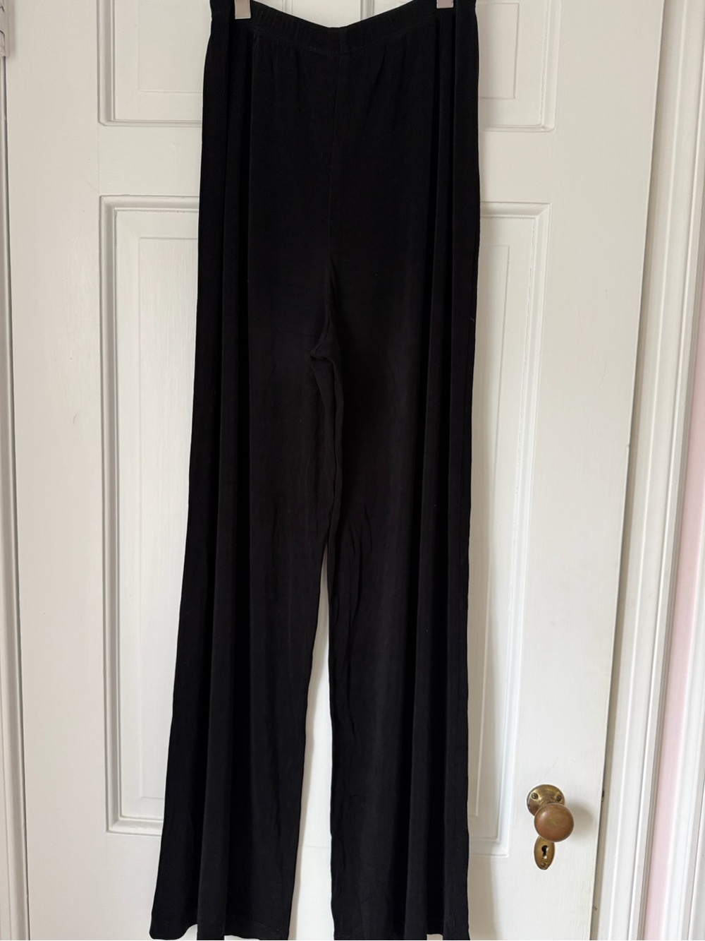 Chico’s Travelers Black Wide-Leg Elastic Waistband Pants - Size 1